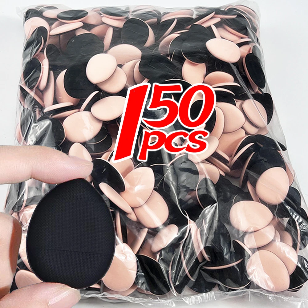 

150pcs Mini Water Drop-shaped Cosmetic Puff Facial Finger Powder Puff Soft Foundation Sponge Cosmetic Air Cushion Beauty Tools