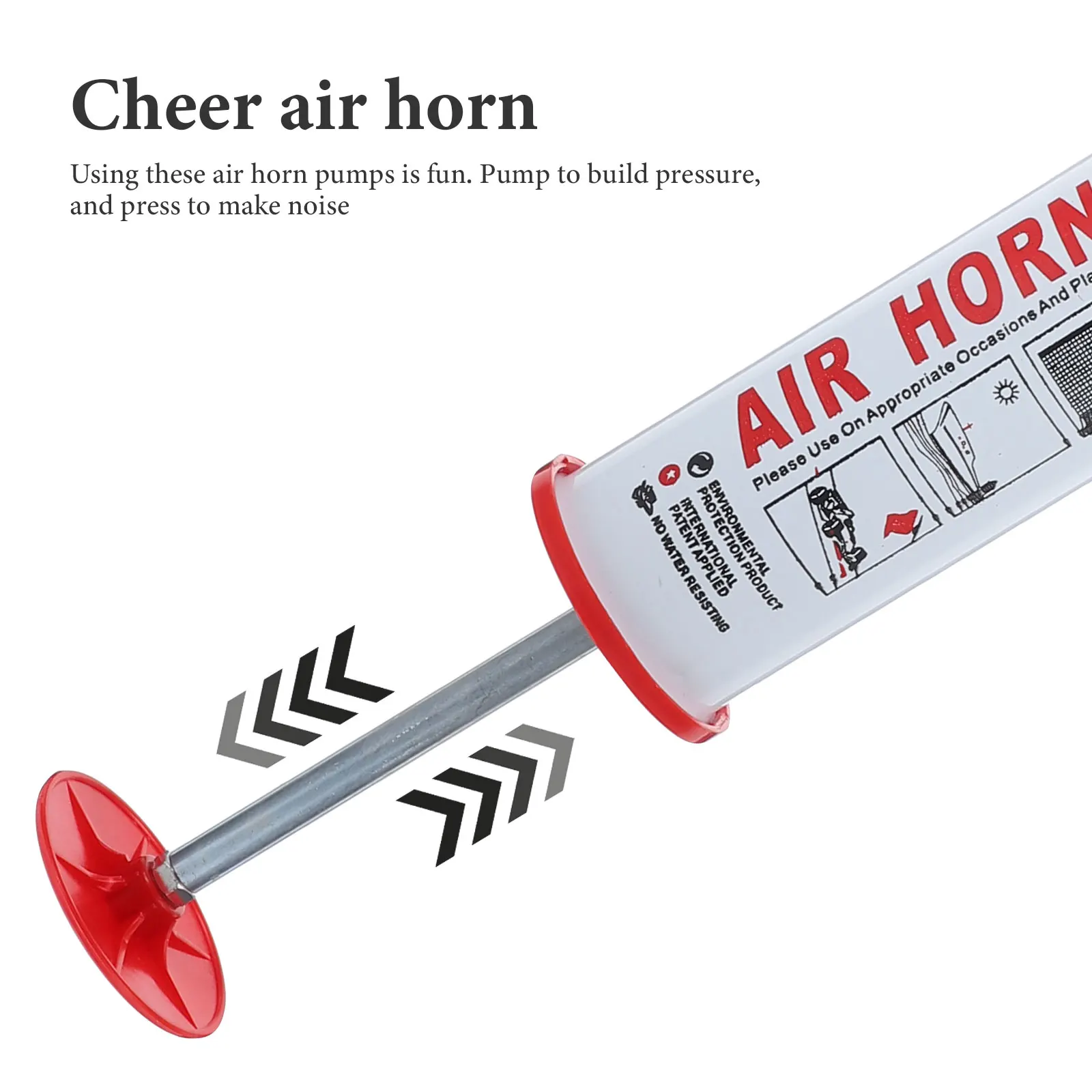 

H held Air Horn Bright Red Portable Trumpet Soccer Fan Celebration Noisemakers Cheering Horn For Events Parties Sound