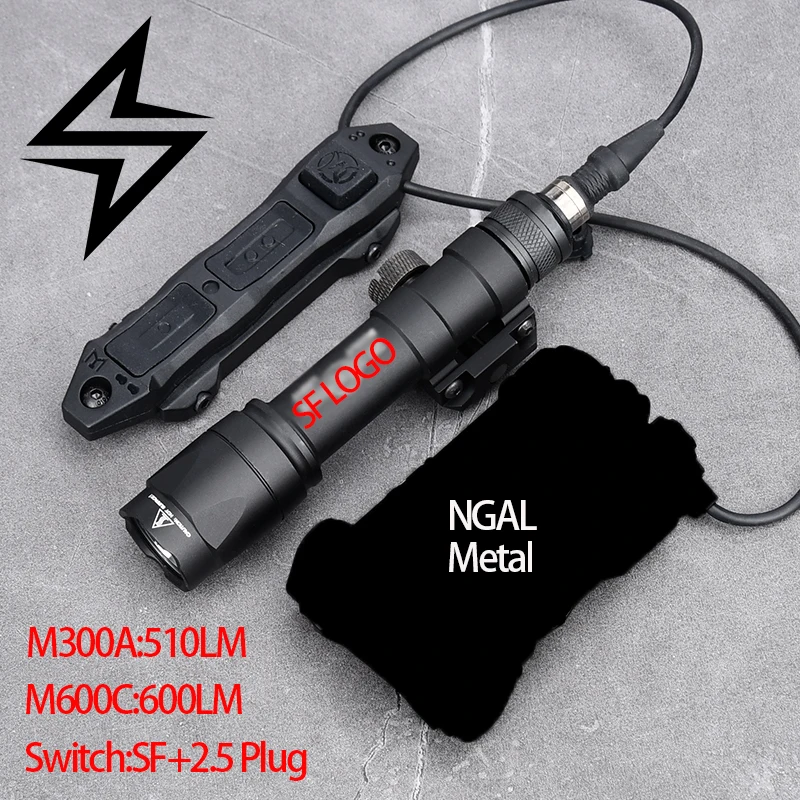 

WADSN Tactical NGAL L3 White LED Strobe Light NGAL Battery Box M300A/M600C Scoutlight M600 Flashlight Pressure Remote Switch Set