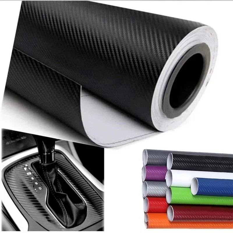 3D Carbon Fiber Vinyl Film 127X30cm Car Stickers Waterproof Car Styling Wrap Auto Vehicle Detailing Car Motorcycle Accessories