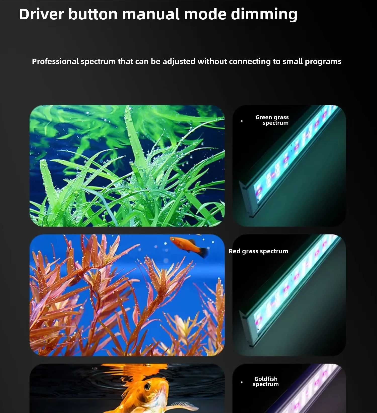 Programmed Dimmable Aquarium LED Light With Timer 6 Color Light Mode Multi Color Bright Aquatic Fish Tank Plant Lamp Waterproof