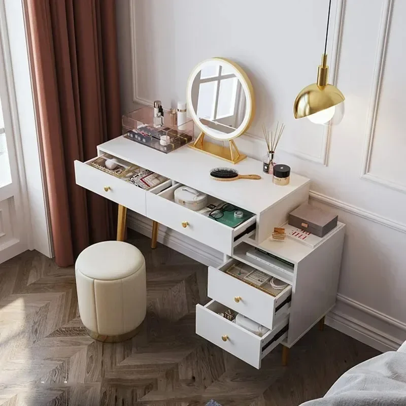 Storage Mirror Storage Vanity Table White Beauty Europa Makeup Dresser Living Room Unique Schminktisch Postmodern Furniture