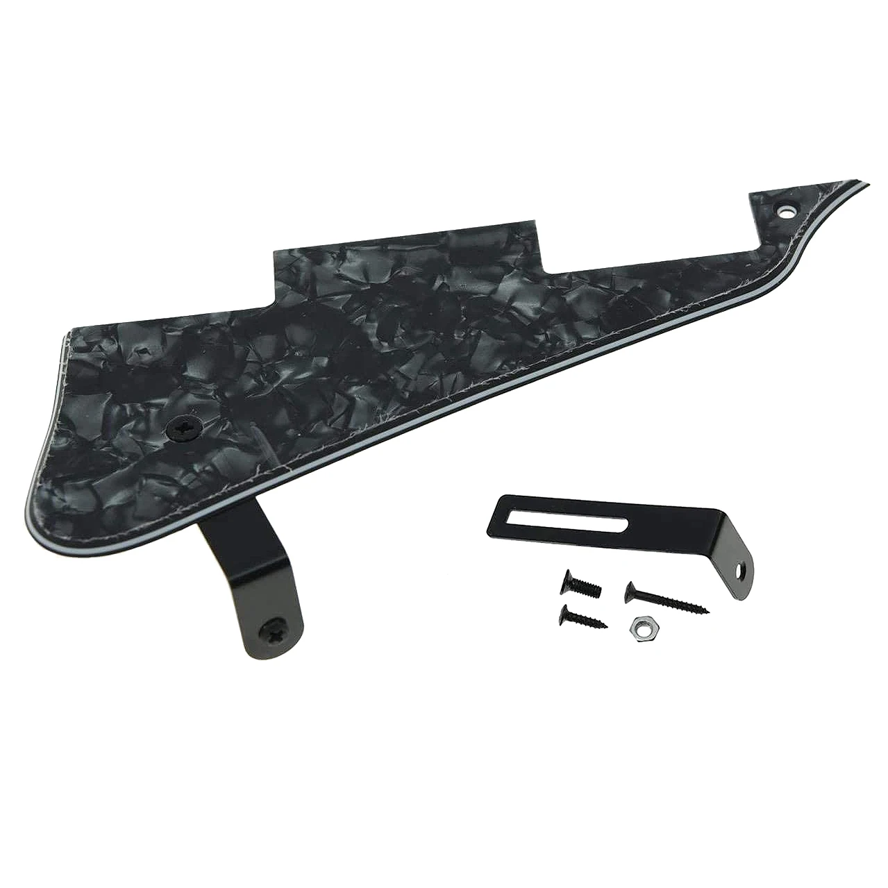 Black Pearl LP Guitar Pickguard with Black Bracket for Epiphone Les Paul