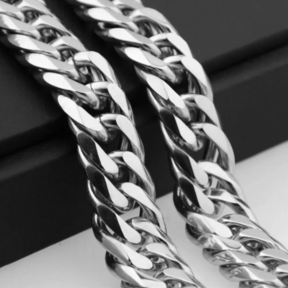 

Punk Stainless Chain Stainless Steel Cuban 16mm Punk Style Men Necklace