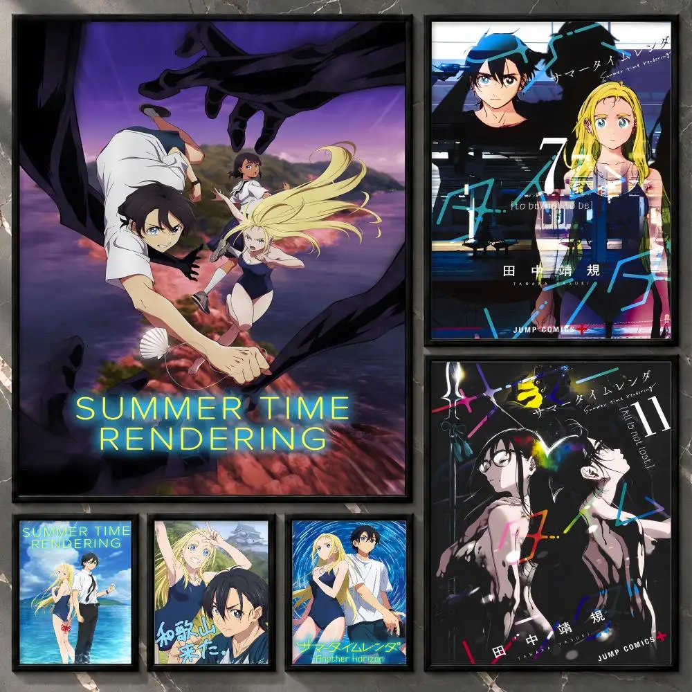 Summer Time Rendering Mystery Anime Supernatural Suspense Tale Poster Aesthetic Unframed Wall Prints for Bedroom & Living Room