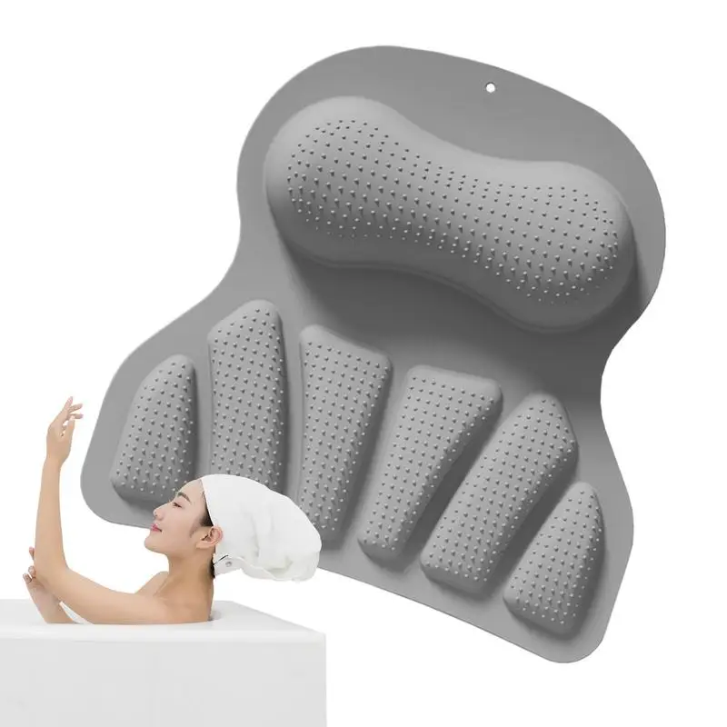 1PC Bathtub Pillow Suction Cups Bath Tub Pillow Back Support Neck Pillow Bath Tub Pillow Relaxing Bath Pillows Massage Mat