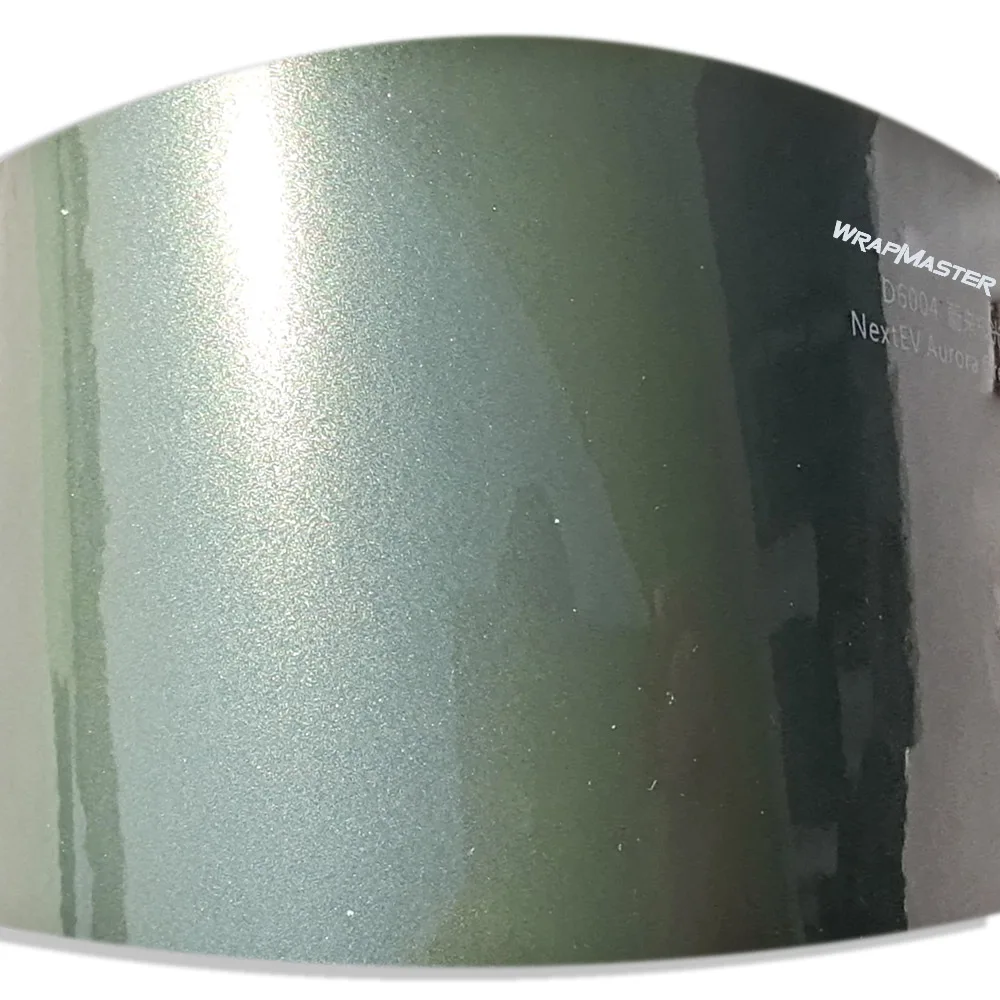 PET Backing Surface Protection Film Glossy Metallic Vinyl Car Bonnet Protector Aurora Green