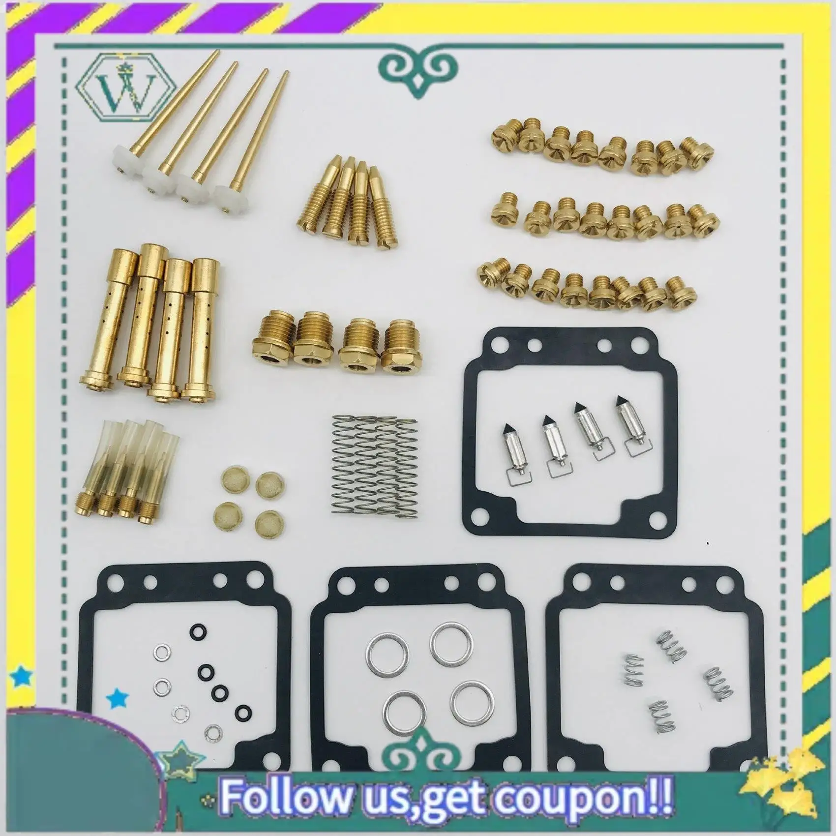 Atualizado 4 conjunto kit de reconstrução de carburador carb para yamaha xj750 xj 750 seca 1982-1985 kit de reparo de carburador peças de reposição