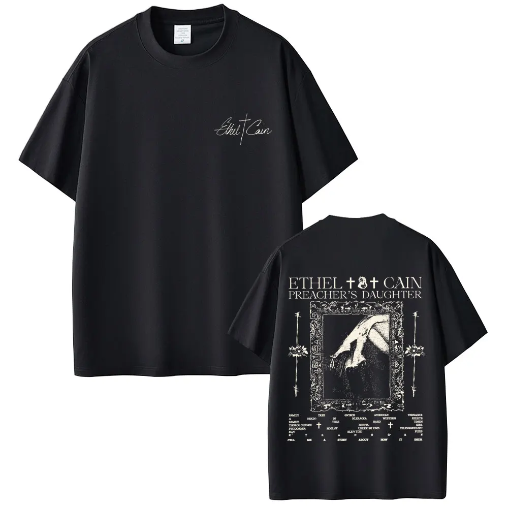 Singer Ethel Cain Preacher's Daughter My Love Is A Flesh Wound Graphic Print T Shirts Men Women Fashion Vintage Gothic T-shirts
