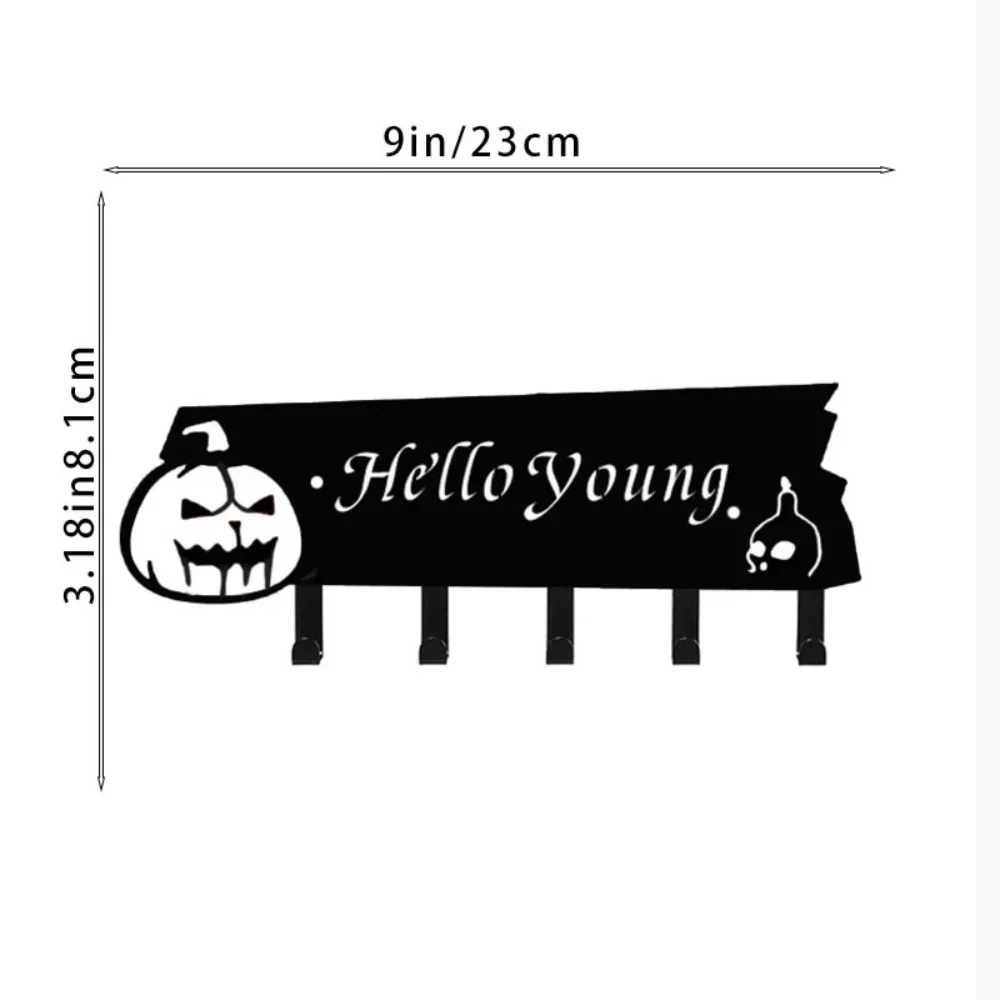 Enchanting 1pc Eerie Metal Decorative Hook: A Magical Compact Storage Rack with Sinister Halloween Horror Pumpkin Shape