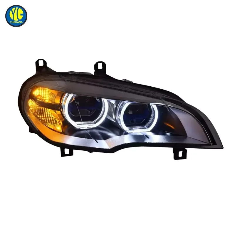 12V Universal Ikon V2 Style LED Front Headlight Switchable DRL Assembly Auto Lighting Car Accessories