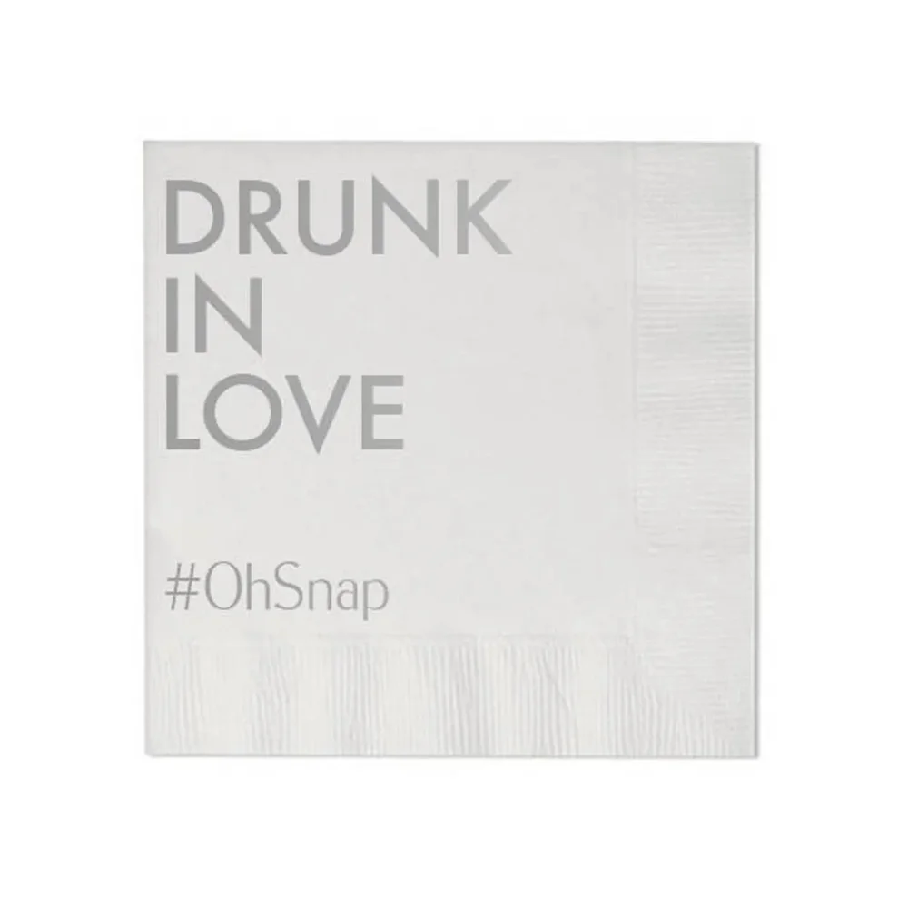 Personalized Napkins Personalized Napkins Bridal Shower Wedding Napkins Custom Monogram Drunk In Love Hash Tag Hashtag Drunk On