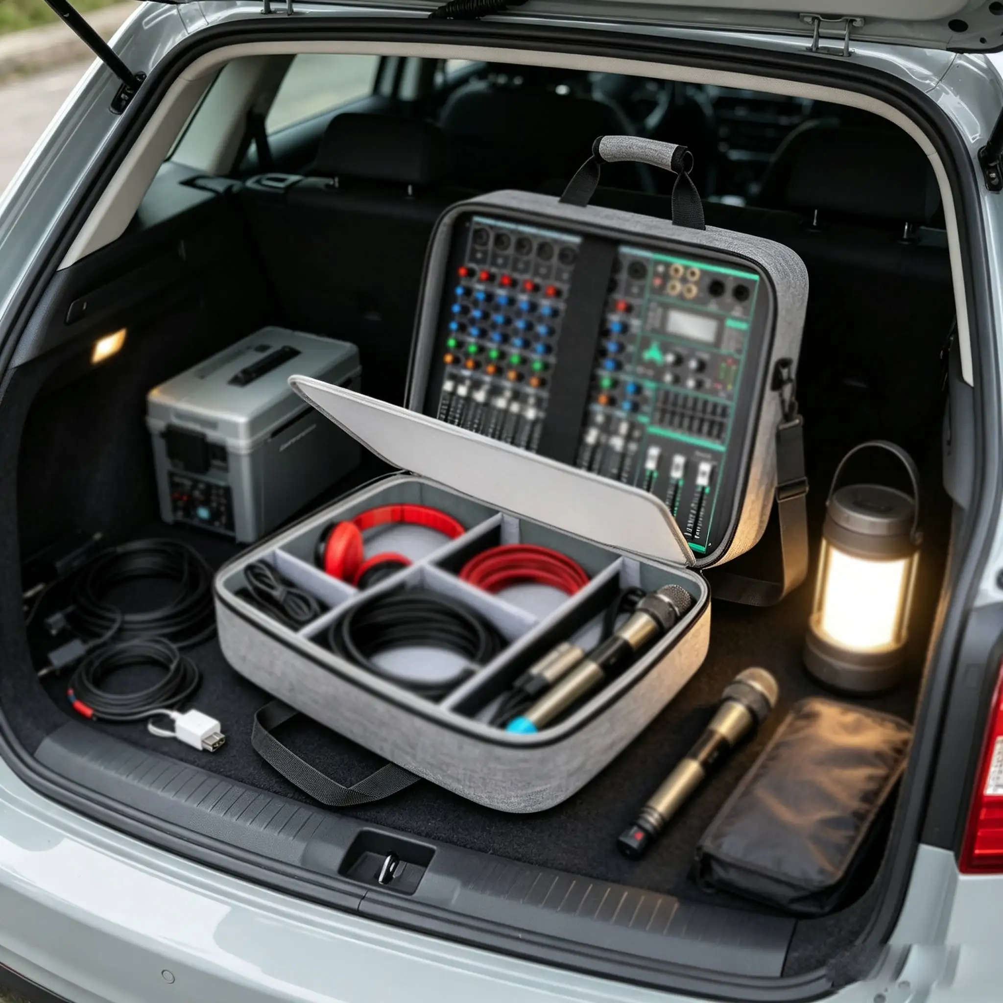 Audio Mixer Bag Large Capacity Recording Equipment Storage Carrying Case With Adjustable Shoulder Straps For DJs & Recording