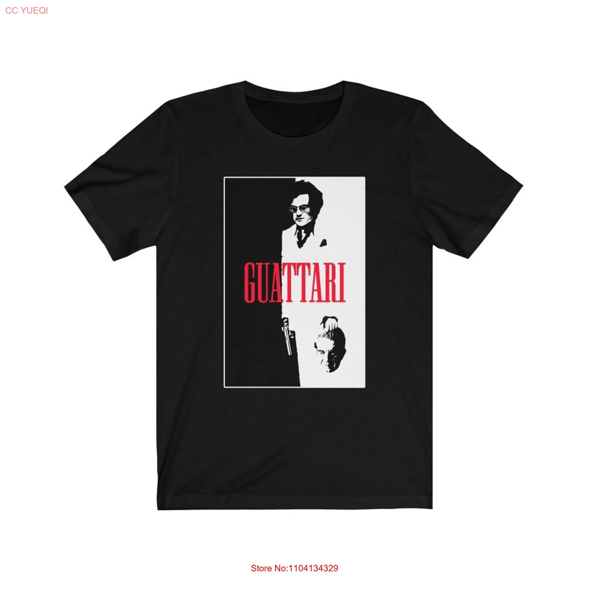 Guattari Scarface Lacan Psychoanalysis Philosophy T shirt long or short sleeves