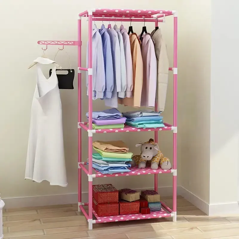 Triangular Clothes Rack with Pulley Space-Saving Bedroom Coat Stand Floor Hanging Clothe Rack for Hallway Easy Mobility