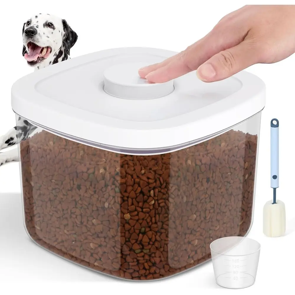 5-8Lbs/5.28Qt/5L Airtight Pet Food Storage Container, Stackable Treat Containers for Dog, Cat Food, Rice, Dry Goods, Cereals, Fl