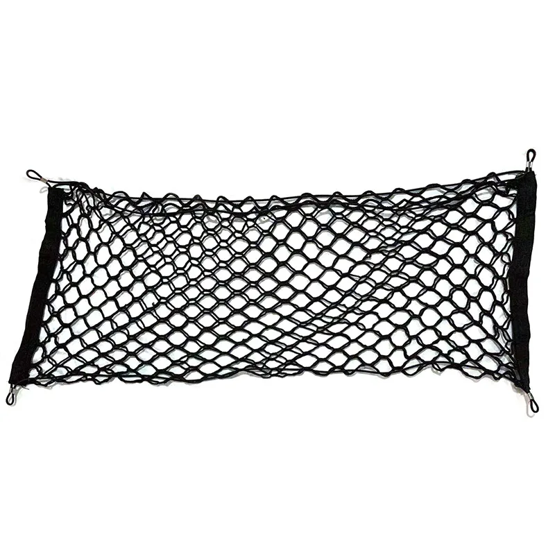 Car Rear Trunk Net Mesh elastico Nylon Back Cargo Storage Organizer doppio strato portapacchi accessori per auto universali