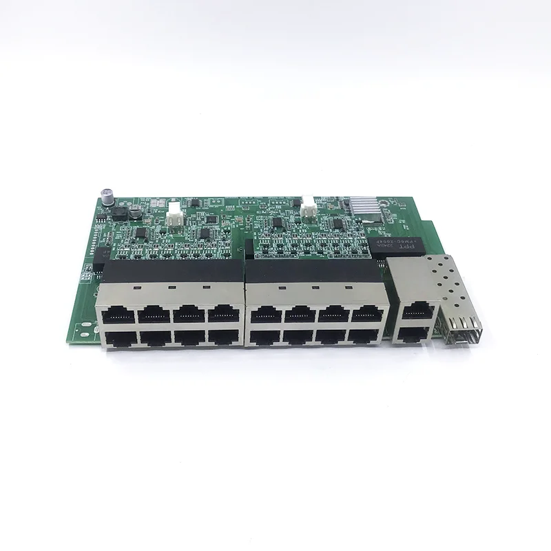 16-port 10/100M POE 48V(250W-300W) 802.3AT/AF  switch with 2 1000M UPLINK NVR Ports with 1 SFP 1000M