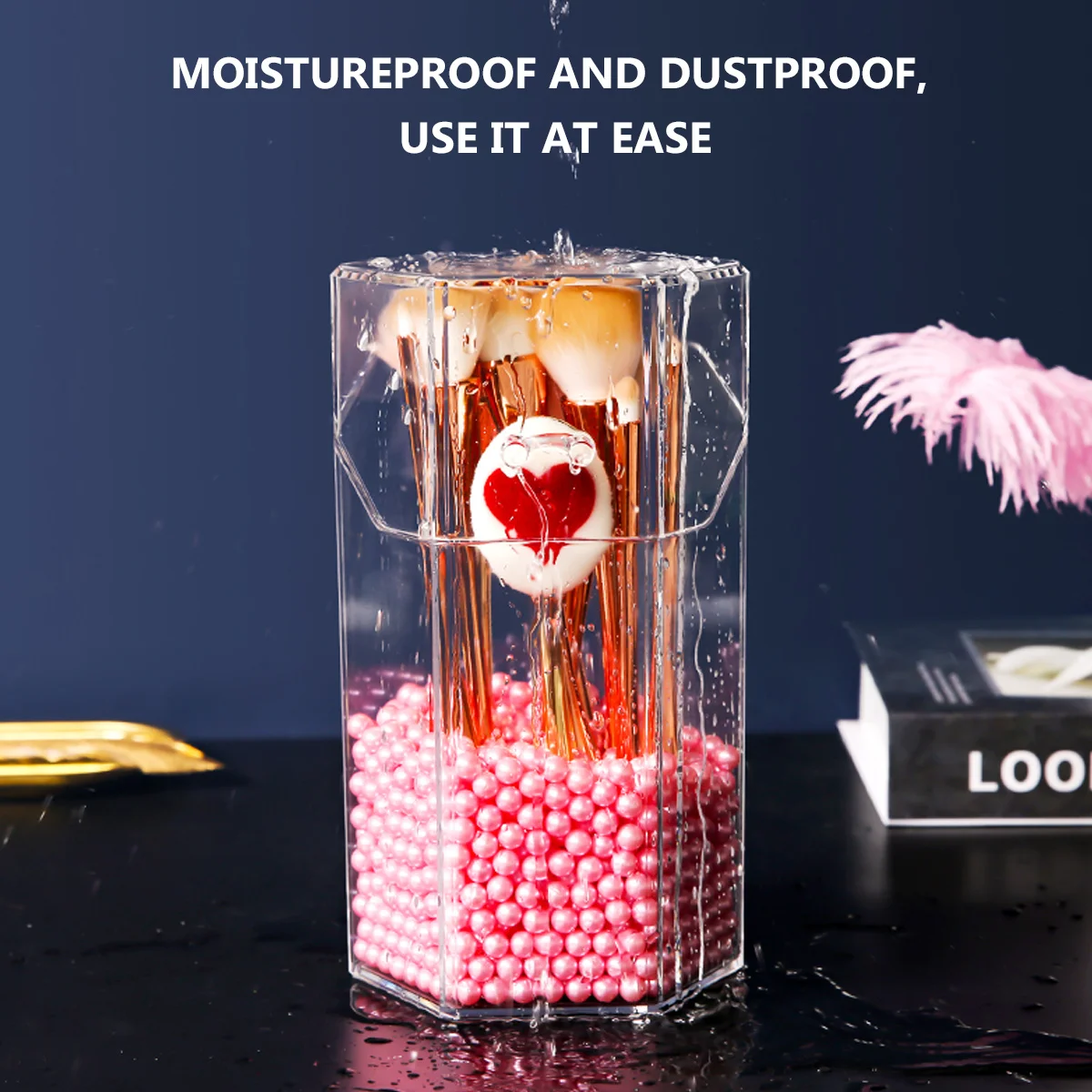 메이크업 보관함 투명한 정리함 립스틱 마스카라 네일 폴리시 보석 반지 브러시 펜 컨테이너