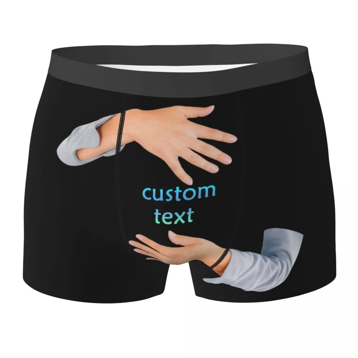 

Custom Text Underwear Male Print Customized Boxer Briefs Shorts Panties Soft Underpants