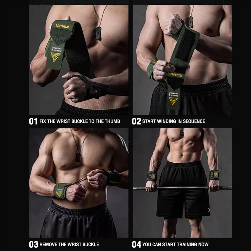 1 Paar Premium-Fitness-Armbänder zur Handgelenkstütze schützen das Handgelenk während des GYM-Workouts, ideal für intensive Bankdrücken, Kreuzheben