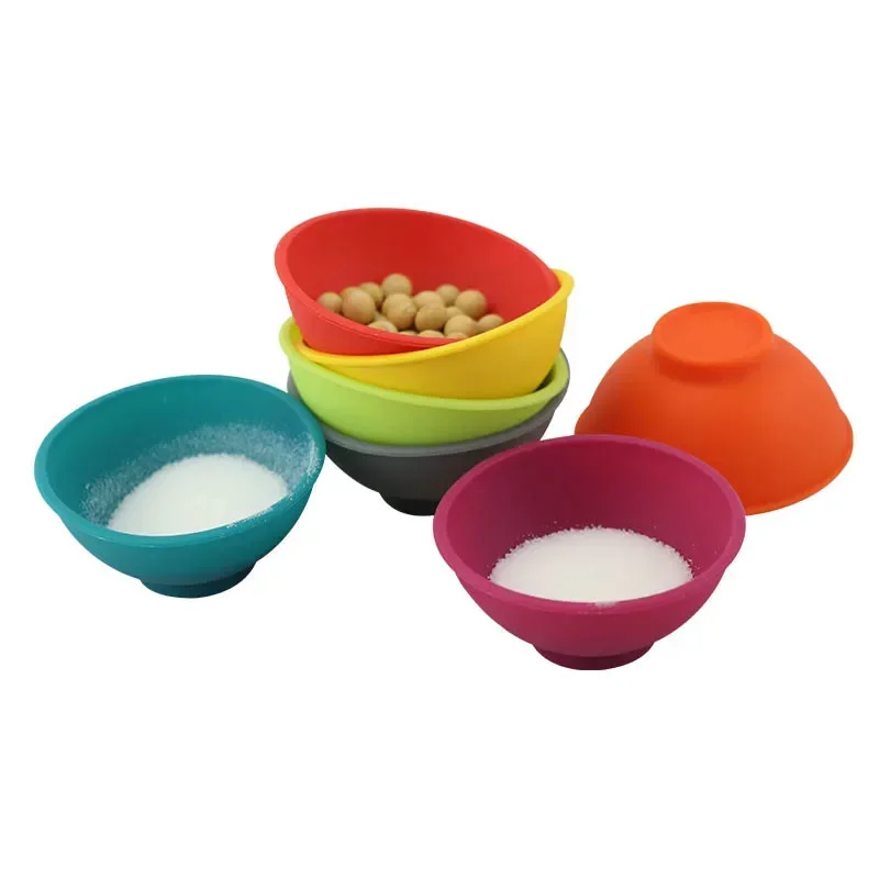 Mini Silicone Bowl for Salt Sauce Sugar Butter Cream Dressing Mayonnaise Salad Dinnerware Set Kitchen Tools Accessories