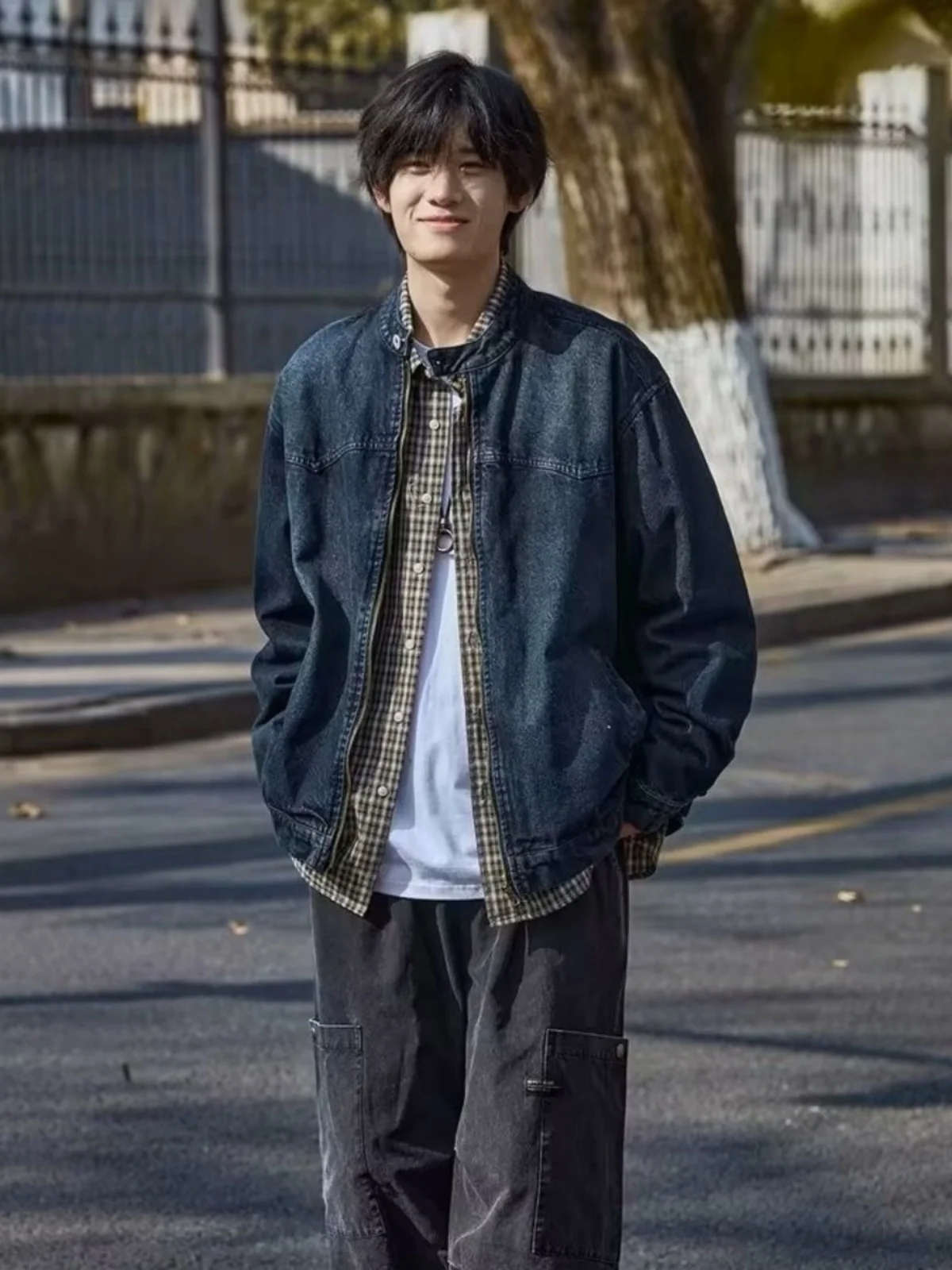 

Винтажная японская джинсовая куртка Waed, мужская весенне-осенняя свободная верхняя одежда высокого класса, INS, топы для пар