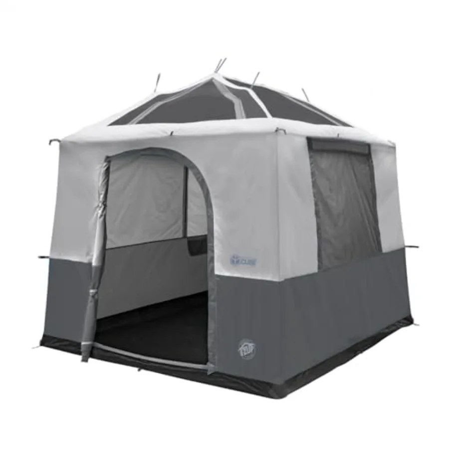 

Camping Cube Sport Converts 10' Angled Leg Canopy into Camping Tent with Waterproof Polyester Fabric in Olive Green and Quick-S