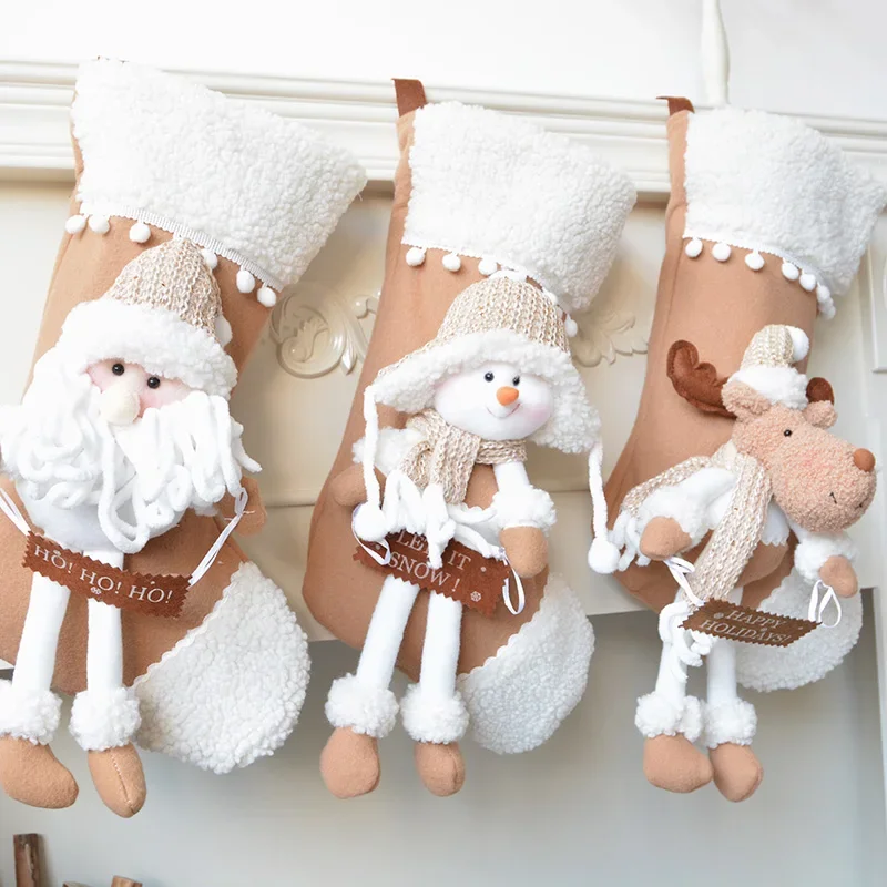 

Export style plush snowman elk doll Santa gift pendant big socks