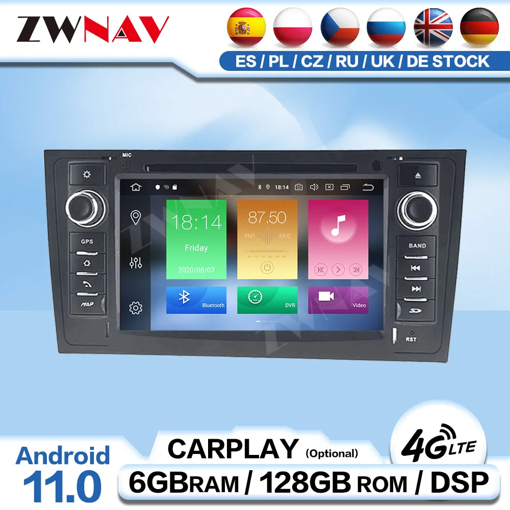 IPS Android 11 Screen GPS Navigation For AUDI A6 1997-2005 Allroad 2000-2006 Auto Audio Radio Stereo Multimedia Player Head Unit