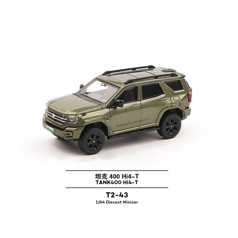 Diecast 1:64 Scale Tank 400 Hi4-T Off Road Vehicle Alloy Car Model Finished Product Simulation Toy Collection Static Model