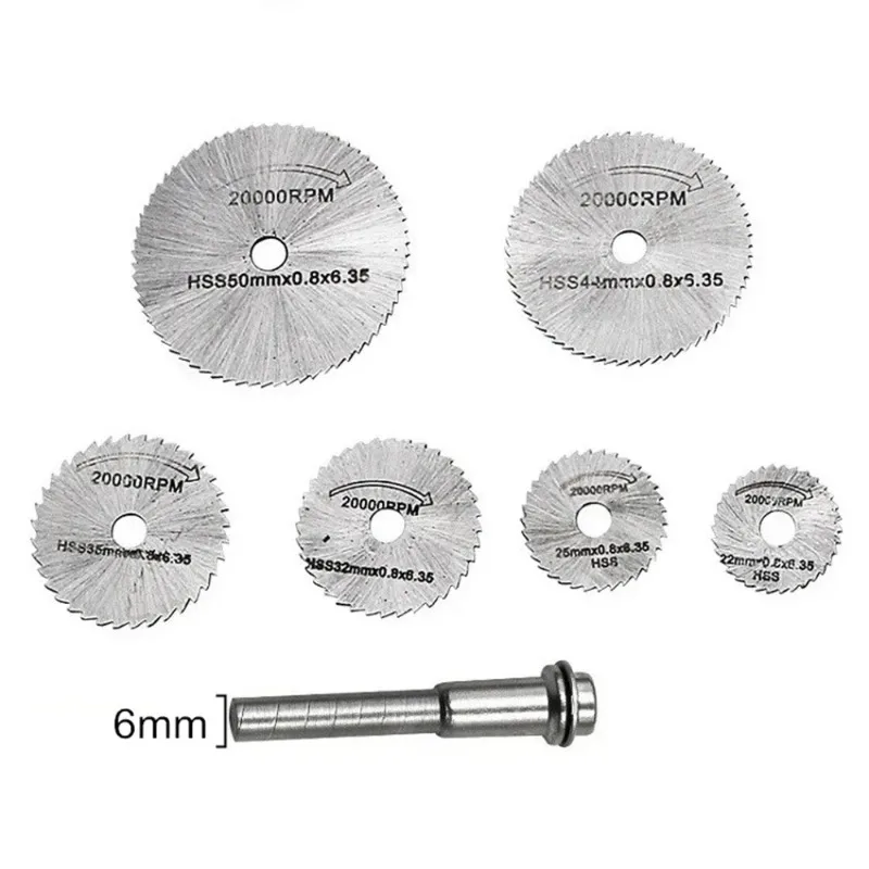 Mini lame per sega circolare HSS disco da taglio per legno e alluminio accessori Dremel dischi trapano mandrino utensile rotante sega per legno