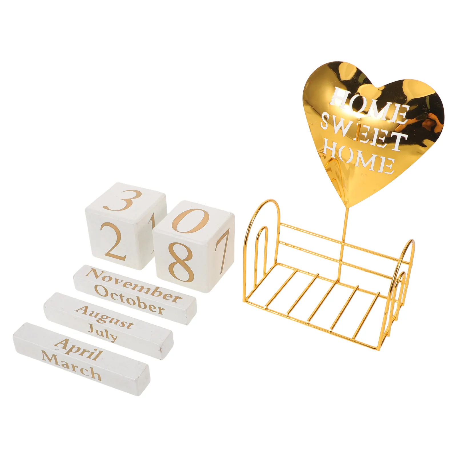 

Desk Wood Calendar Stand Flip Design Perpetual Date Block Decorative Wooden Calendar for Living Room Studio Table Accessories