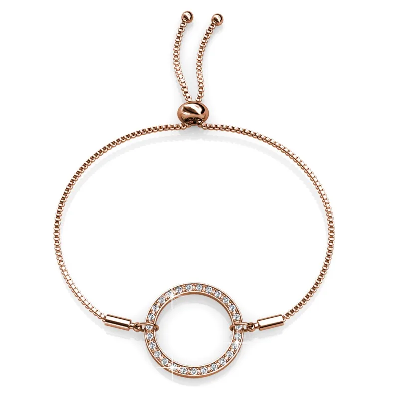 

Daisini Crystals From Swarovski Geometric Round Bracelet Women Chain Fashion Necklace Quality Brass Trendy Jewelry Gift