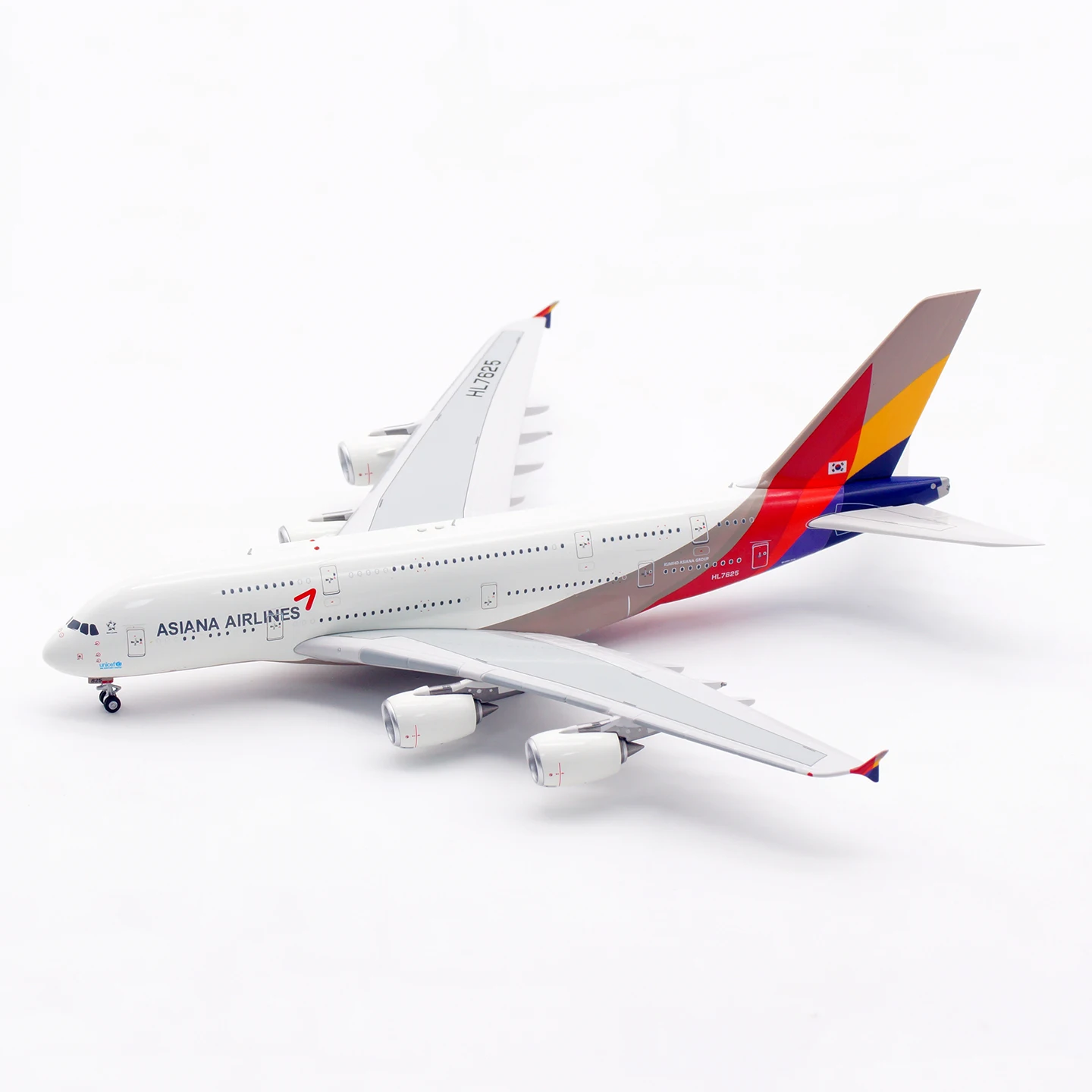 AV4283 合金グッズ飛行機ギフト航空 1:400 アシアナ航空「スターアライアンス」エアバス A380 ダイキャスト航空機ジェットモデル HL7625