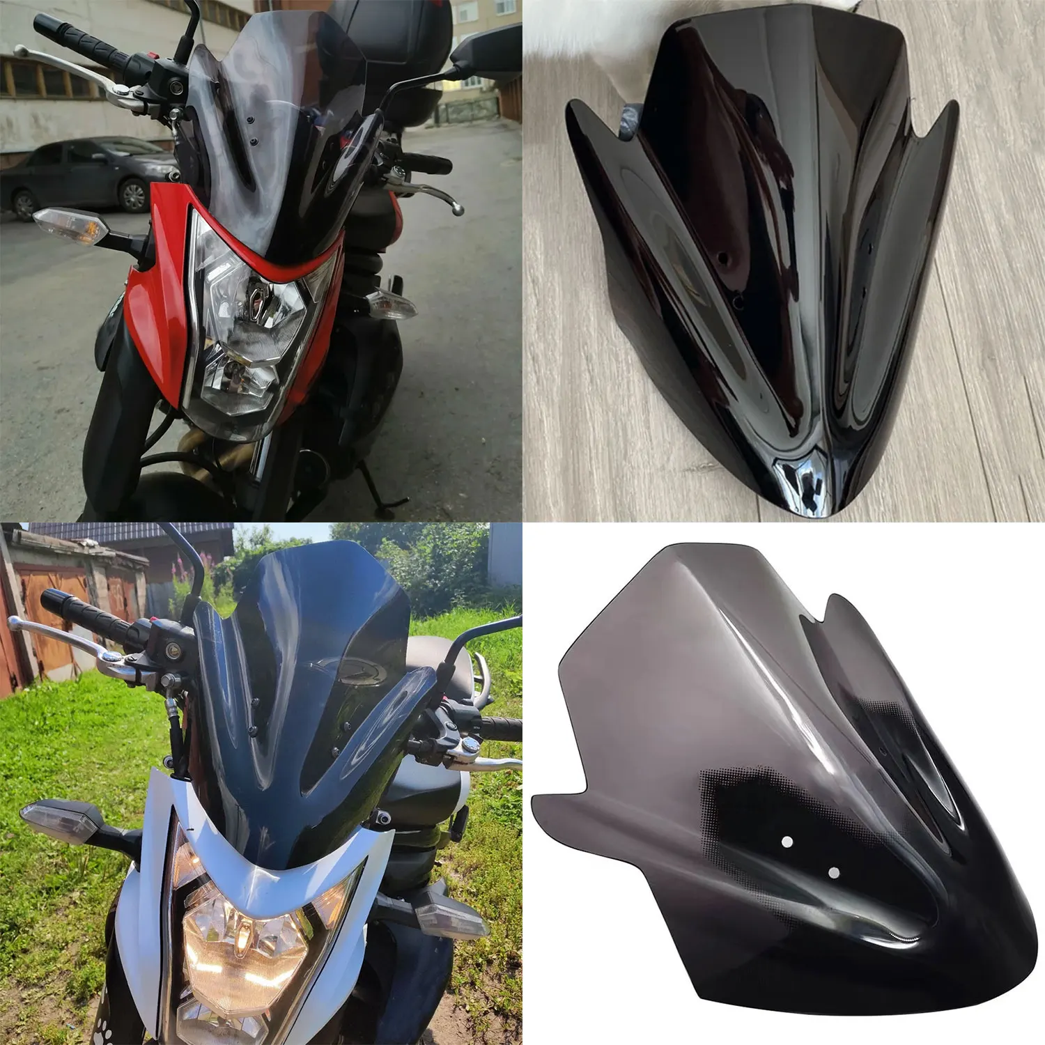 

For Kawasaki NINJA ER6N ER650 ER 6N ER-6N 2012 2013 2014 2015 2016 Double Bubble Windscreen Screen Wind Deflectors Windshield