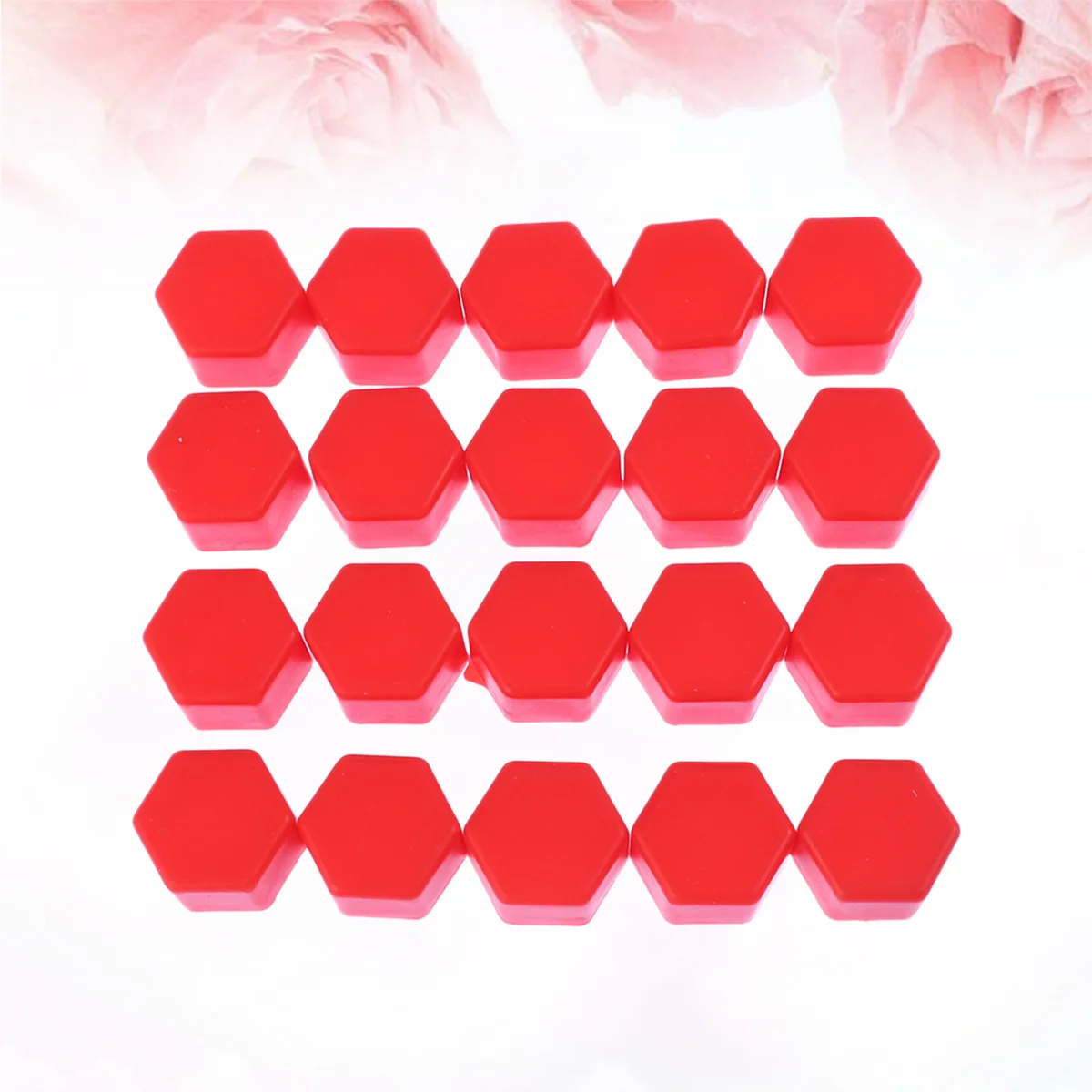

20Pcs Wheel Bolts Covers 21Mm Red Silicone Lug Nut Caps Enhanced Finish Rust Protection Easy Installation Bolts Cover