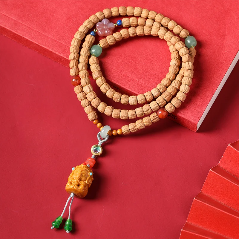 

UMQ Fashionable and High Quality! Natural Passion Seed Multi Circle Barbie Sandalwood Cartoon Elephant God Wen Playful Bracelet