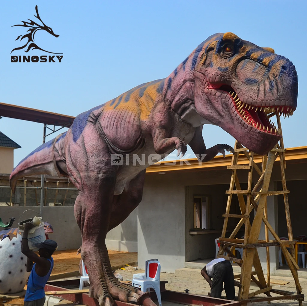 ATV&UTVLife Size Infrared Induction Start Animatronic Dinosaur with Sound for Jurassic Park DINOSKY