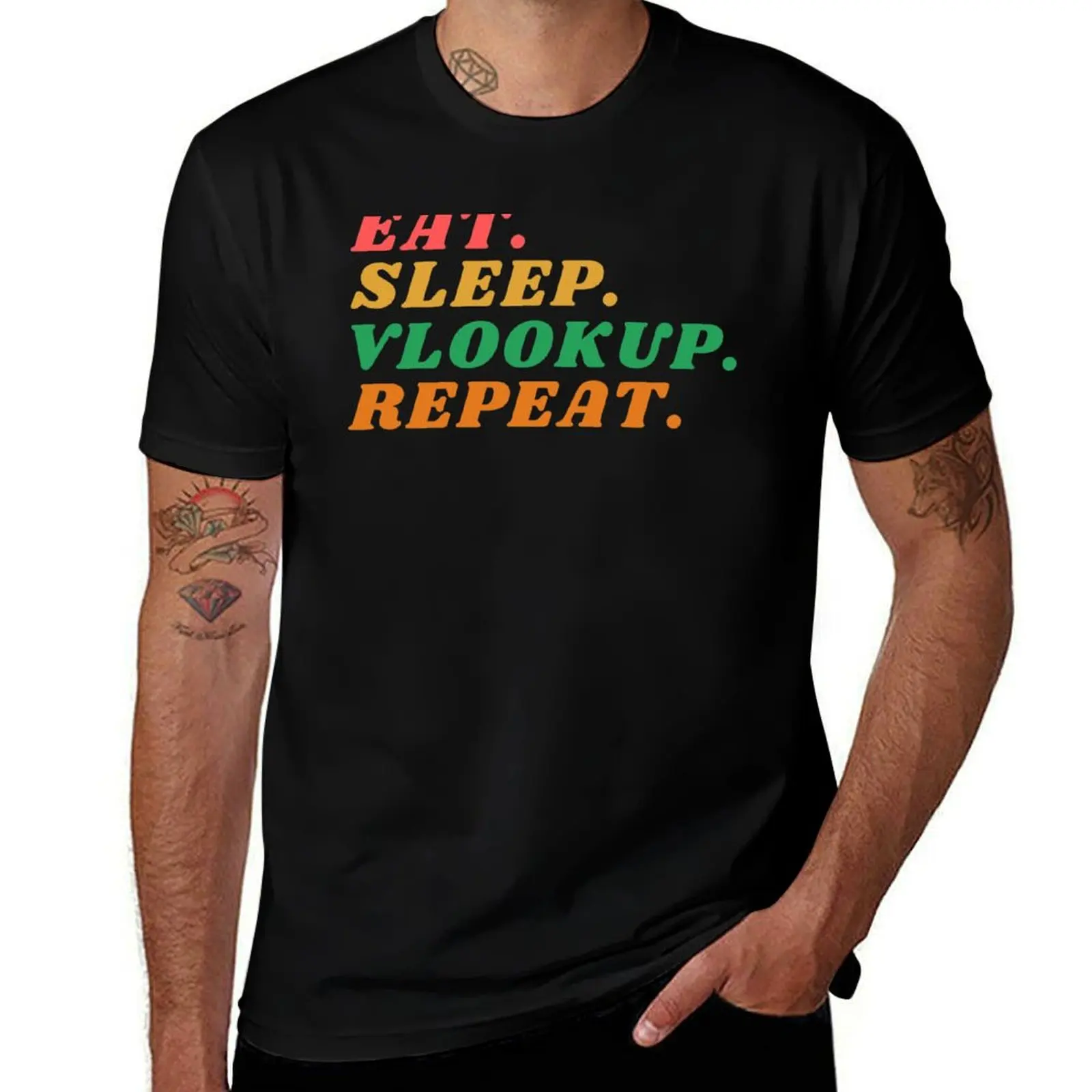 man vlookup, shirt shirt shirts man repeat T-Shirt personalised g men t for Eat, t casual t sleep,