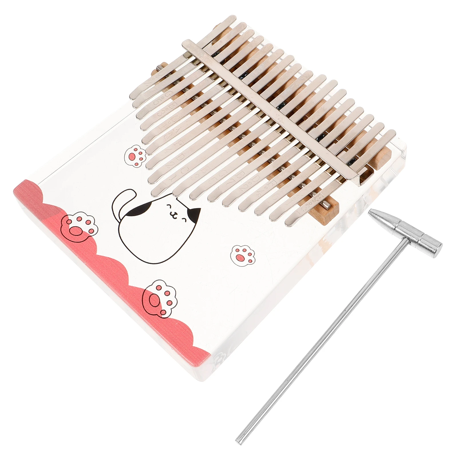 

Thumb Kalimba Instrument for Beginner Hand Piano Instruments Tuning Finger Beginners Acrylic Child Clear