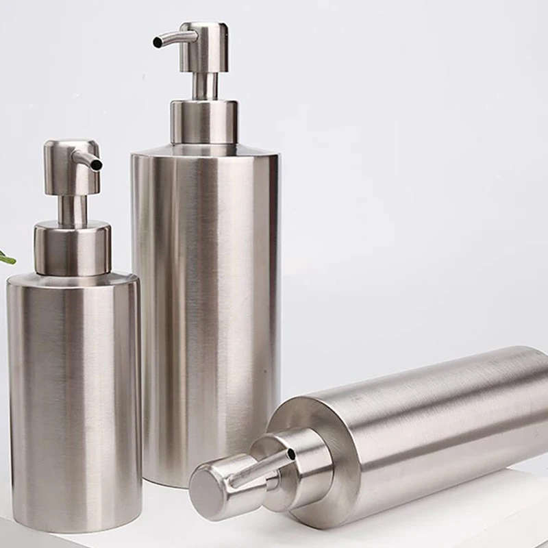 Stainless Steel Hand Wash Dispenser Portable Anti-rust Replacement Refillable Washable Reusable Stylish Home Bathroom Bottle