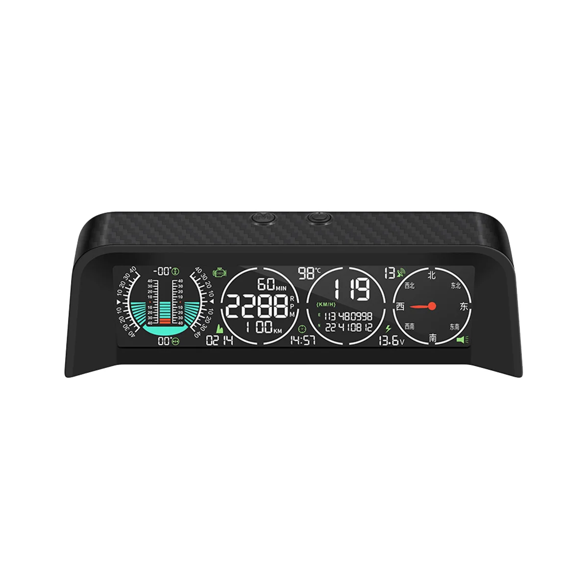 

Car Intelligent Head-Up Display GPS OBD Gradient Meter Car Digital Speedometer Intelligent Tilt Meter RPM Water