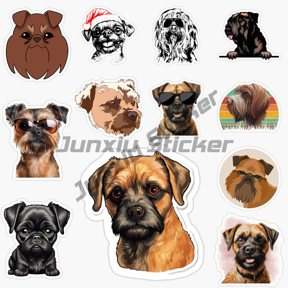 

Griffon Bruxellois Dog Car Stickers Waterproof Scratch-proof Styling JDM Decoration Vinyl Waterproof Decal