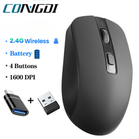 Wireless Mouse Gaming Ergonomic 1600DPI 4 Buttons Mouse For MacBook Tablet Computer PC Laptop Accessories 2.4G USB Mouse Mice