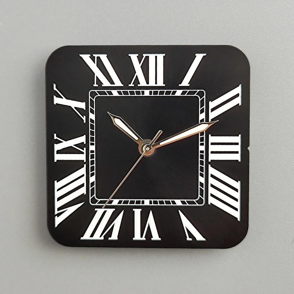 قرص سانتوس شعار مخصص NH35/NH36 قرص روماني قرص مربع علبة مربعة مناسبة لإصلاح ملحقات ساعة الحركة NH35