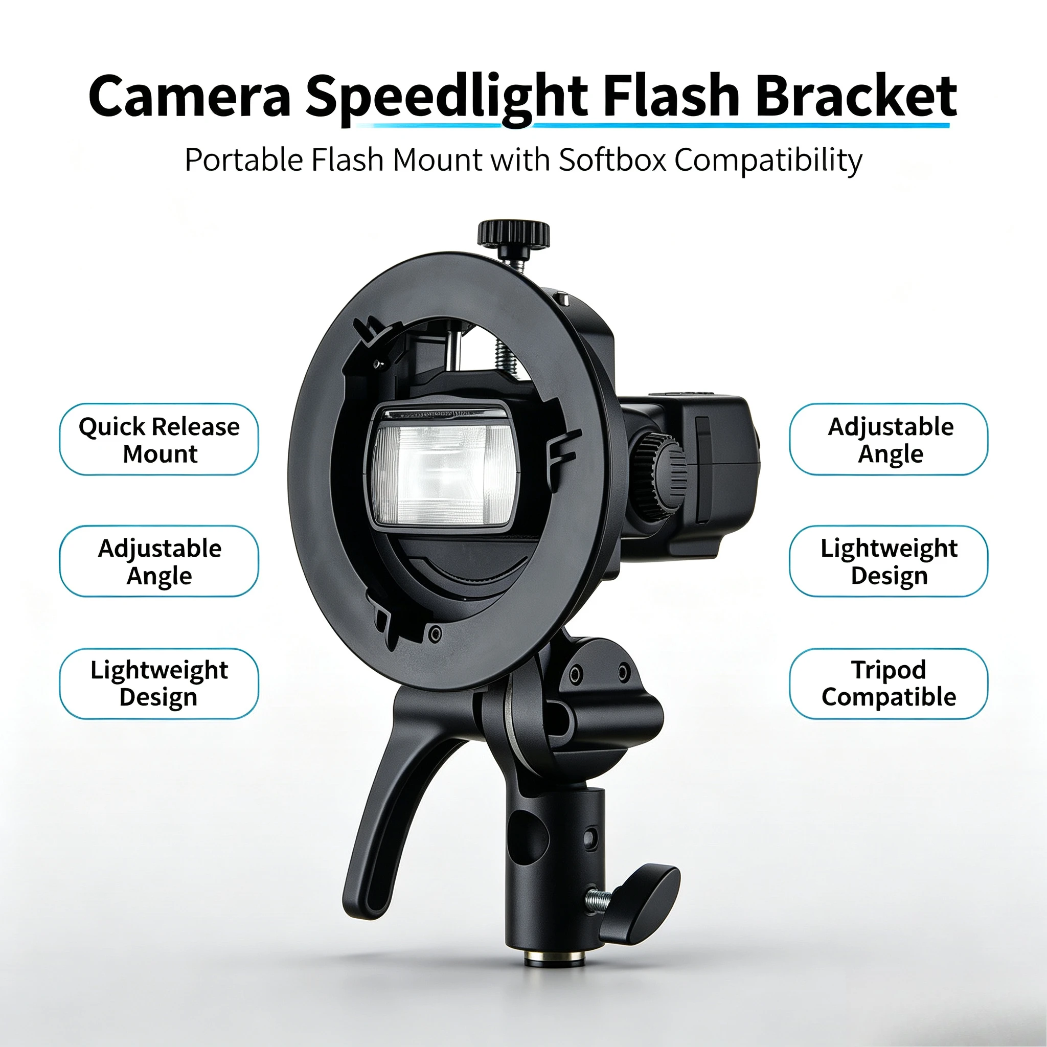S2 Updated S-Type Speedlite Bracket Bowens Mount Holder Compatible With  AD200 AD200Pro AD400Pro