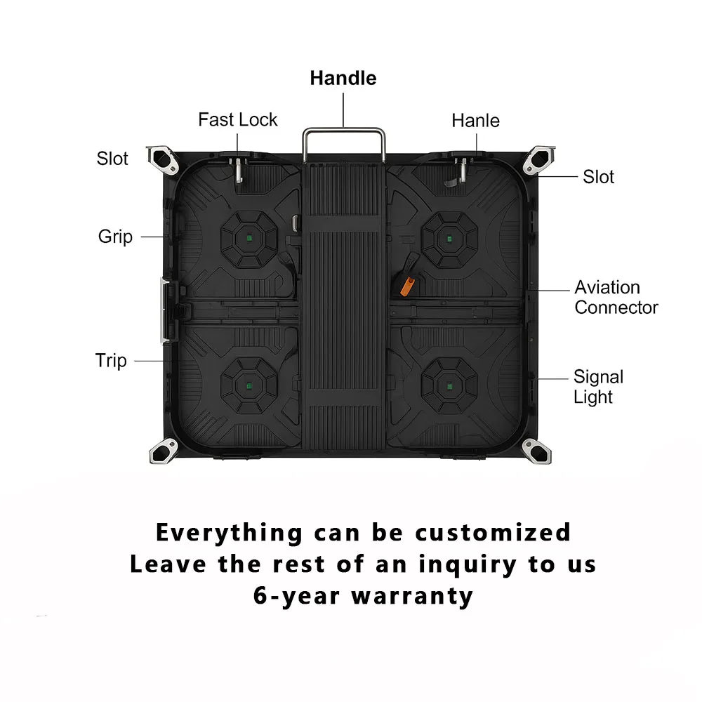 وحدة شاشة LED موفرة للطاقة P2.5 P3 P4 مع تعديل السطوع التلقائي للإشارات الرقمية #6