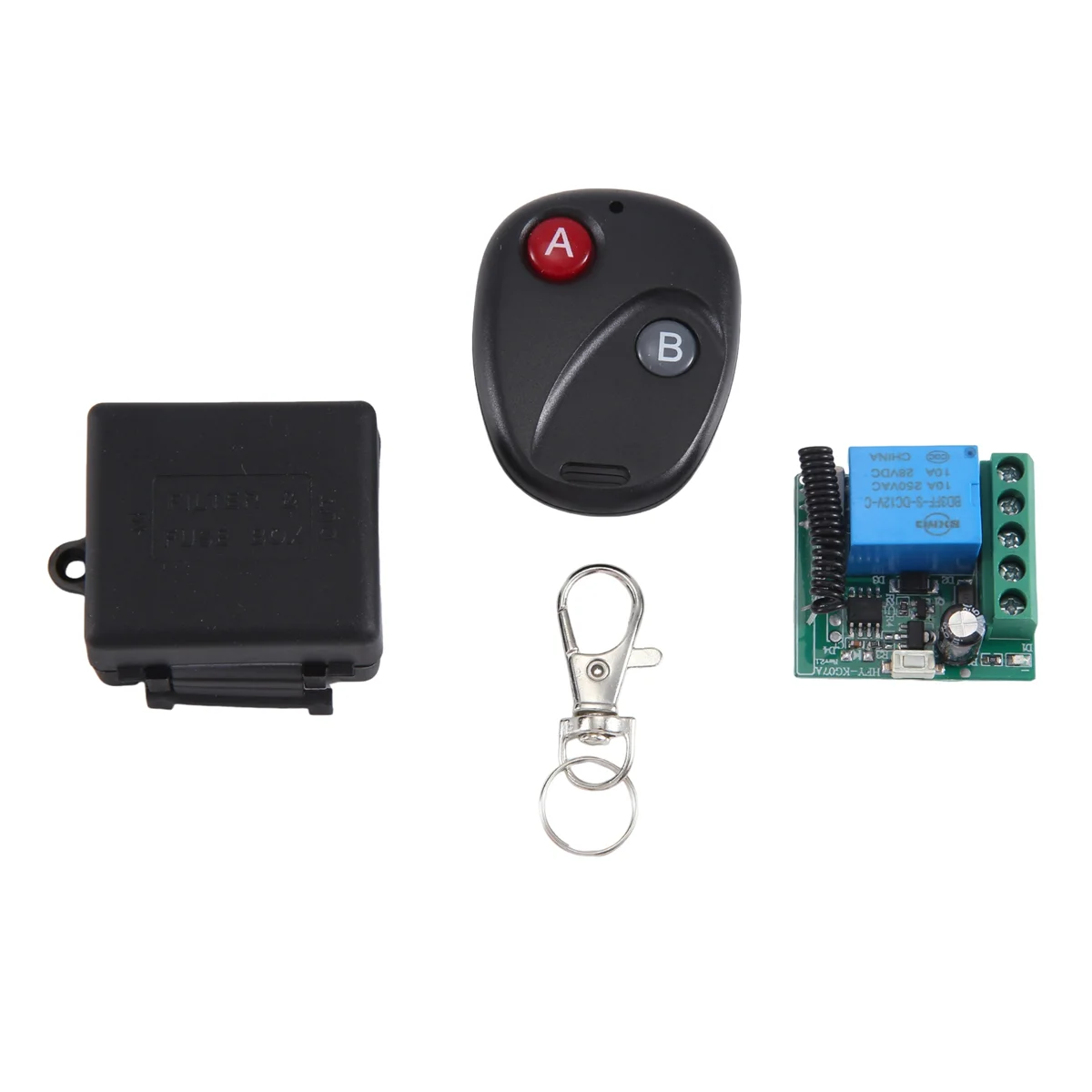 ABZV-DC12V 27A 433MHZ 50M Interruptor de controle remoto Motor de bloqueio eletrônico Único controle remoto sem fio Controlador inteligente