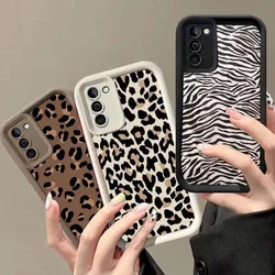 Retro Black Leopard Print Phone Case for Samsung Galaxy S25 S24 Ultra S23 S22 S21 Plus Ultra S24 FE S25 5G A05 A05S Soft Cover